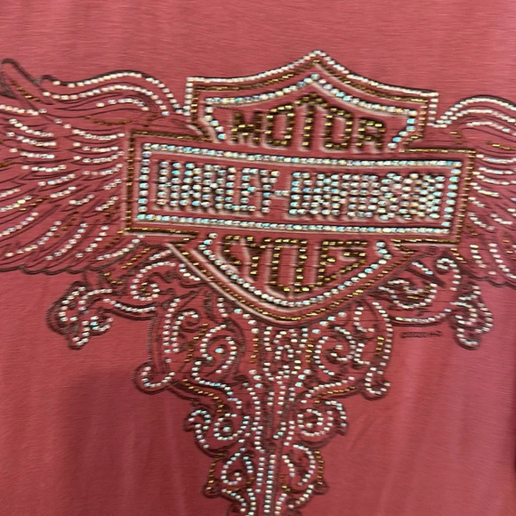Harley-Davidson® Women's Winged B&S Cold Shoulder Short Sleeve Tee 
Never worn - Picture 3 of 3